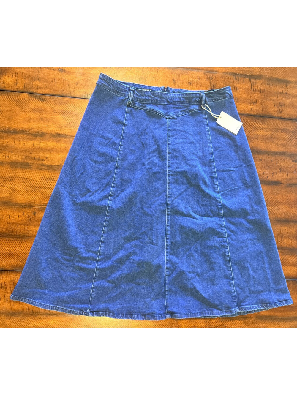 Flamingals Denim Maxi Skirt Womens 4XL Blue A-Line Stretch Western Rodeo NWT
